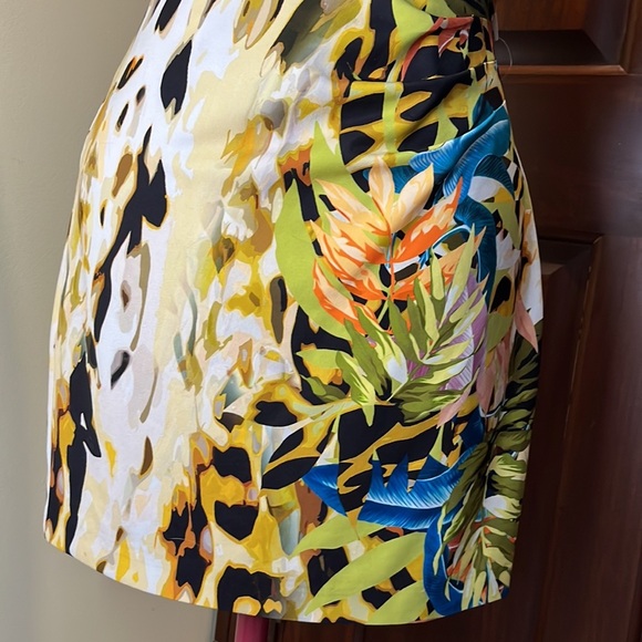 Bebe Wrap top mini Dress V-neck Multicolor Fully lined Size XS - Picture 6 of 12